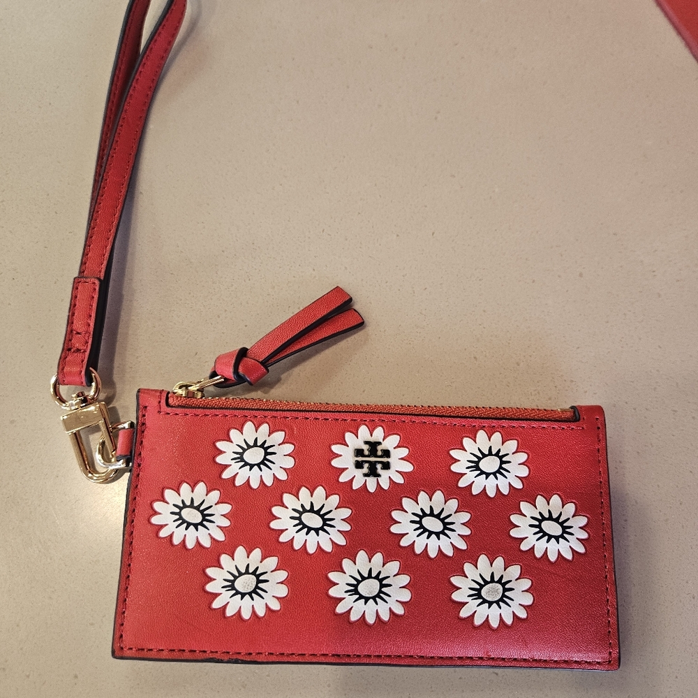 Tory burch mini card holder wallet wristlet - Picture 5 of 7